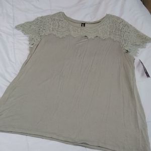 Ambrielle Sleepwear Top Calming Green Lace M